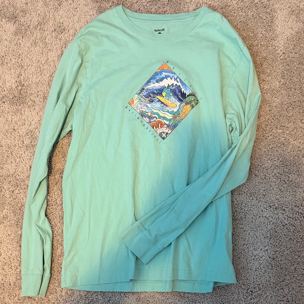 Hurley Light Blue Tee With Graphic